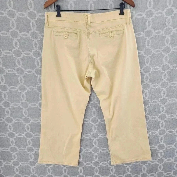 Vintage Y2k Levi's Tab Twills Yellow Stretched Women's Jean Capris 10 - Picture 4 of 8